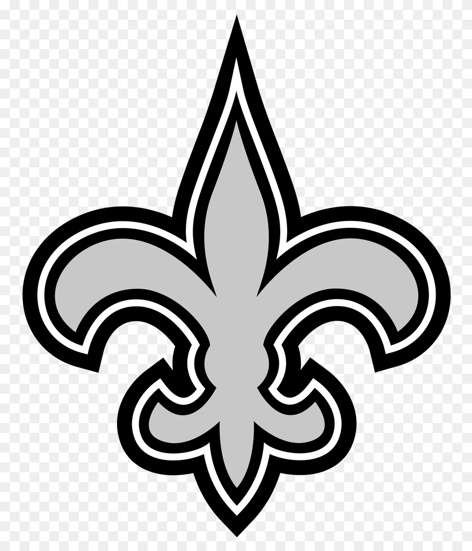 New Orleans Saints Logo Transparent Vector, Emblem, Stencil, Symbol, Cross Free Png