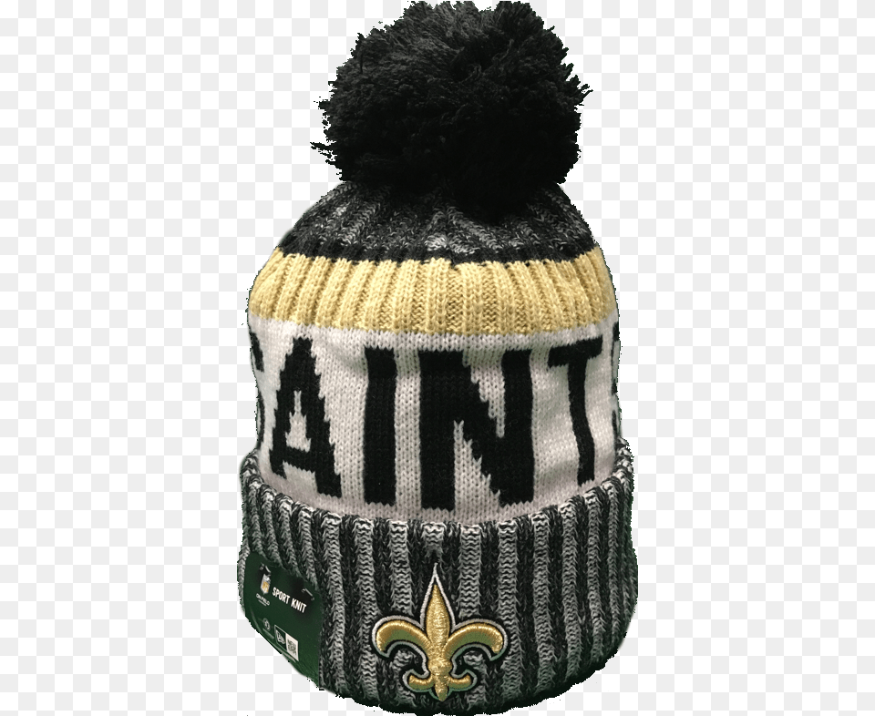New Orleans Saints Nfl 17 Sideline Pom Toque, Beanie, Cap, Clothing, Hat Png Image