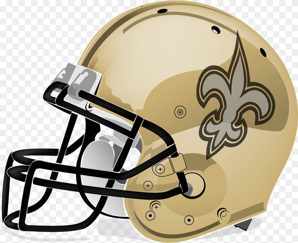 New Orleans Saints Nfl Football Helmet American Transparent New Orleans Saints, American Football, Football Helmet, Sport, Person Png