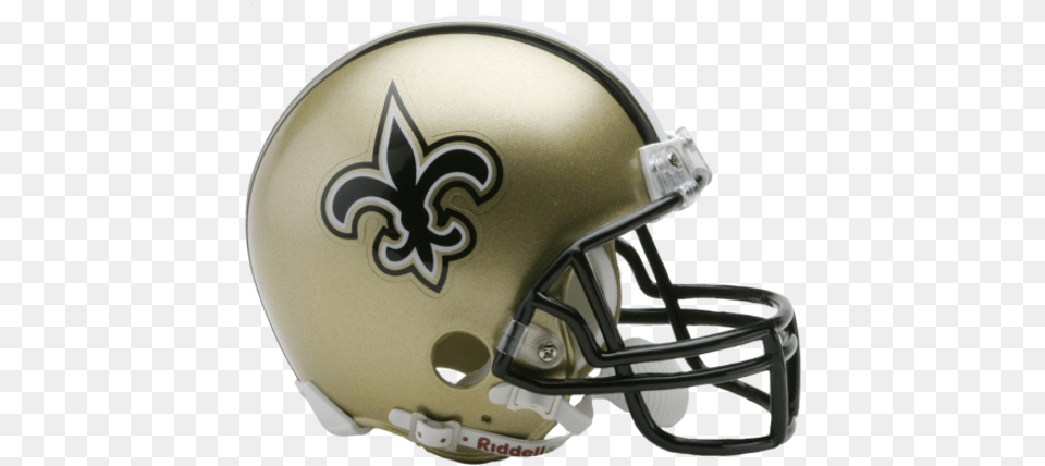 New Orleans Saints Nfl Mini Helmet Replica New Orleans Saints Helmet, American Football, Football, Football Helmet, Sport Free Png