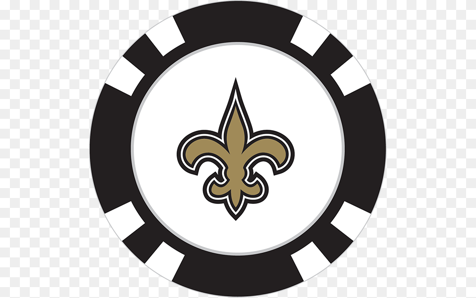 New Orleans Saints Poker Chip Ball Marker, Emblem, Symbol, Logo, Ammunition Free Png Download