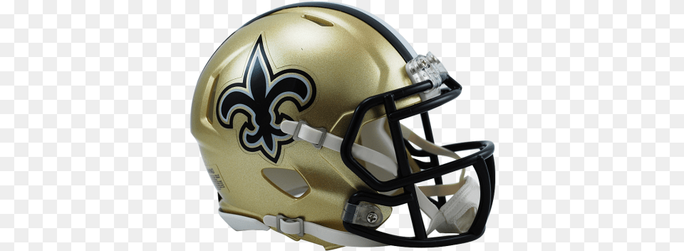 New Orleans Saints Speed Mini Helmet Saints Helmet, American Football, Sport, Football Helmet, Football Png