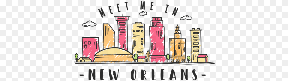 New Orleans Skyline Sticker Transparent U0026 Svg Vector File New Orleans, Architecture, Building, City, Factory Free Png