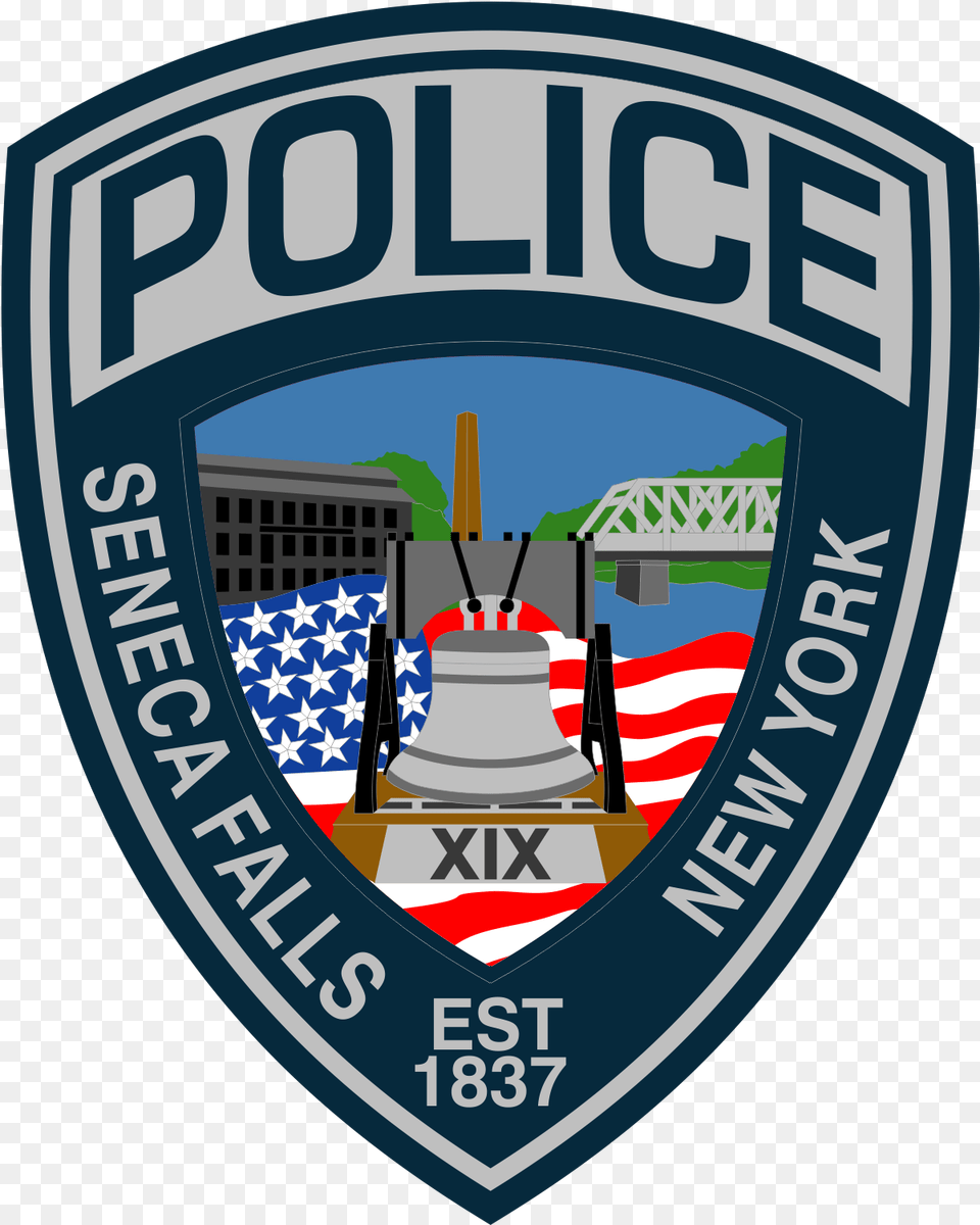 New Patch For Seneca Falls Police College Football Hall Of Fame, Badge, Logo, Symbol, Emblem Png