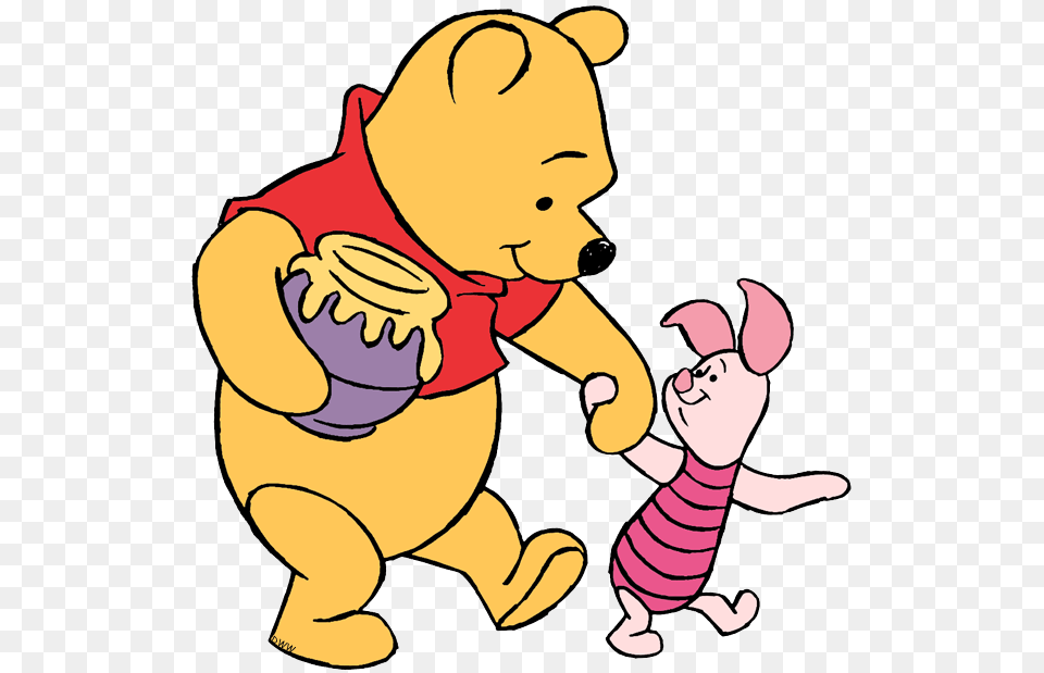 New Pooh Piglet Walking Hand In Hand Winnie The Pooh And Piglet Clipart, Animal, Bear, Mammal, Wildlife Free Transparent Png