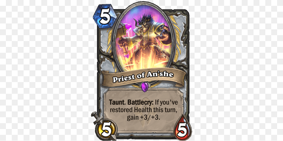 New Priest Epic Card Revealed Priest Of Anu0027she News Reckless Experimenter Hearthstone, Advertisement, Poster, Book, Comics Free Transparent Png