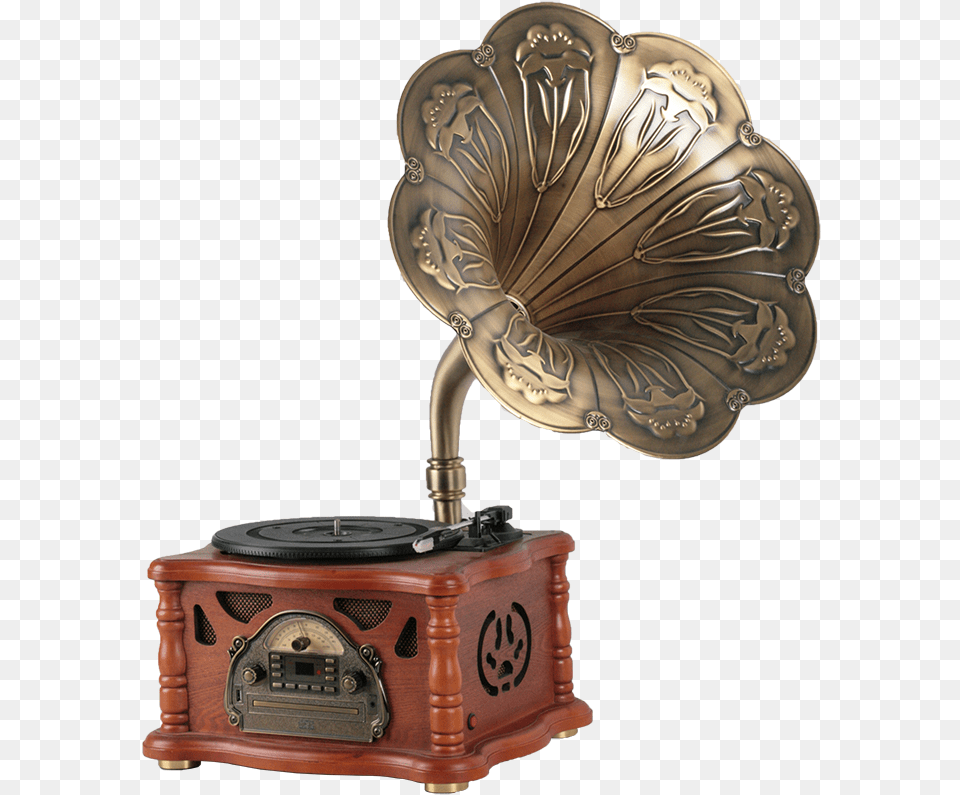 New Product Cheap Phonograph Gramophone Vinyl Turntable, Bronze Free Png