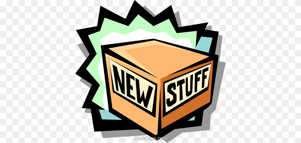 New Product Royalty Vector Clip Art Illustration, Box, Cardboard, Carton, Package Free Png