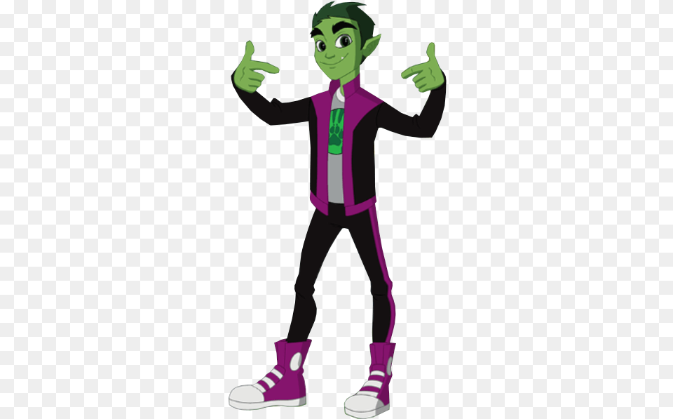 New Profile Art Dc Super Hero Girls Beast Boy Wrong Heads, Purple, Person, Clothing, Costume Free Png Download