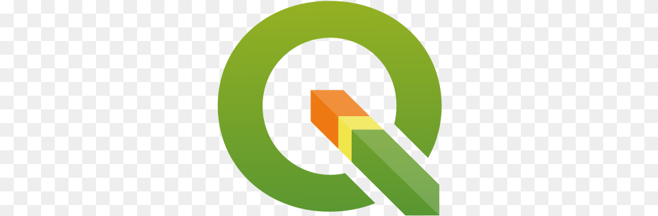 New Qgis 3 Logo Qgis, Green, Disk, Text, Symbol Png Image