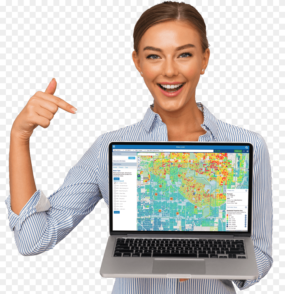 New Real Estate Leads Propertyradar Netbook, Adult, Person, Hand, Finger Free Transparent Png