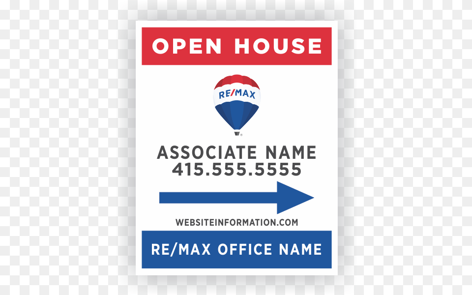 New Remax Open House Signs, Advertisement, Poster, Balloon Free Png