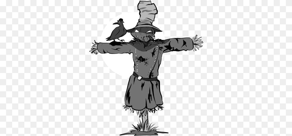 New Scare And Crow Logo By Mark Northcott Tri Illustration, Person, Animal, Bird, Scarecrow Free Png
