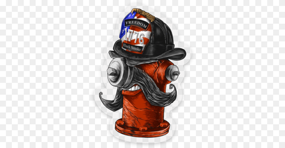 New School Fearless Stickers Fire Hydrant With Mustache Free Transparent Png
