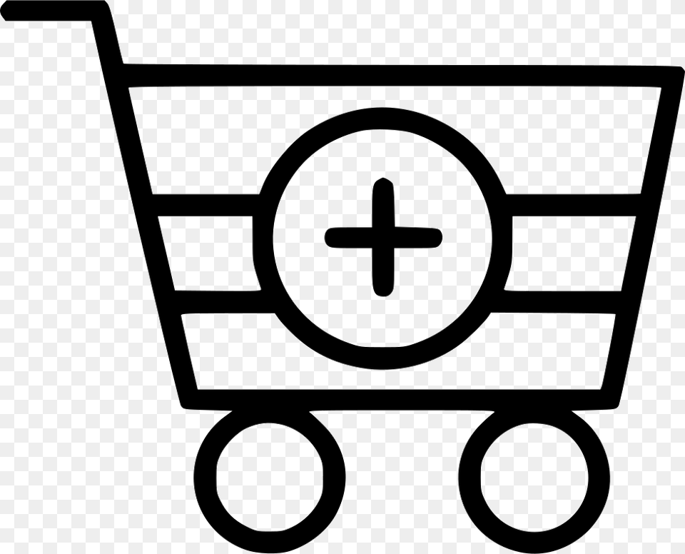 New Shopping Cart Illustration, Shopping Cart, Stencil Free Transparent Png