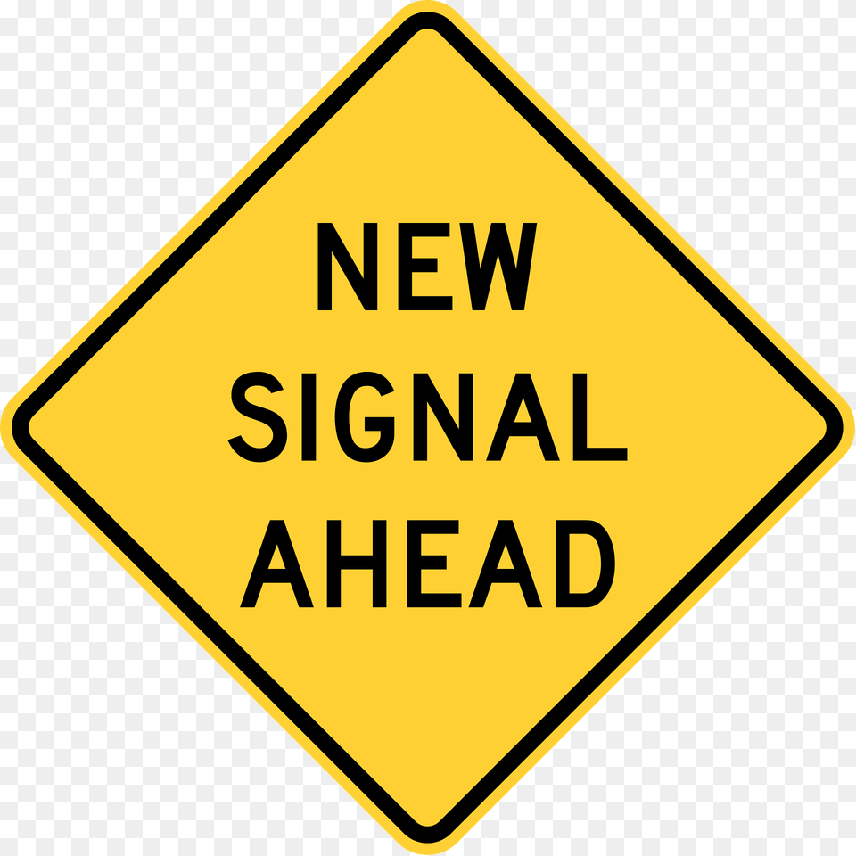 New Signal Ahead Michigan Clipart, Sign, Symbol, Road Sign Png