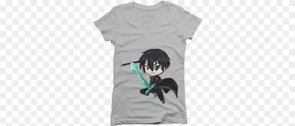 New Silver Anime T Shirts Tanks And Hoodies Design By Humans Fictional Character, Clothing, T-shirt, Book, Publication Free Transparent Png