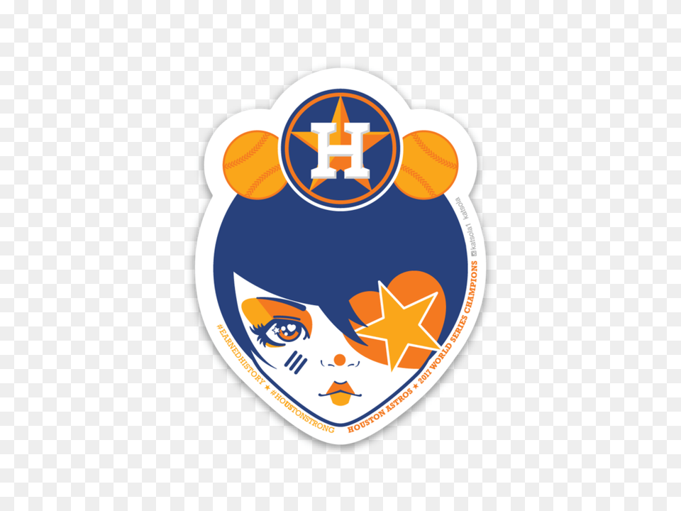 New Size Houston Astros Wsc Kawaii Astros Girl Katsola, Logo, Badge, Symbol Free Png