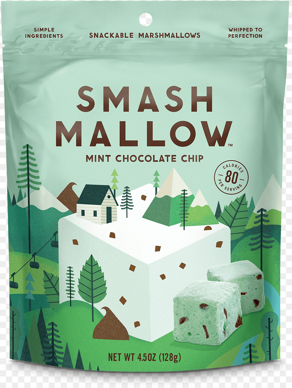 New Smashmallow Brand Smashmallow Mint Chocolate Chip, Advertisement, Powder Png