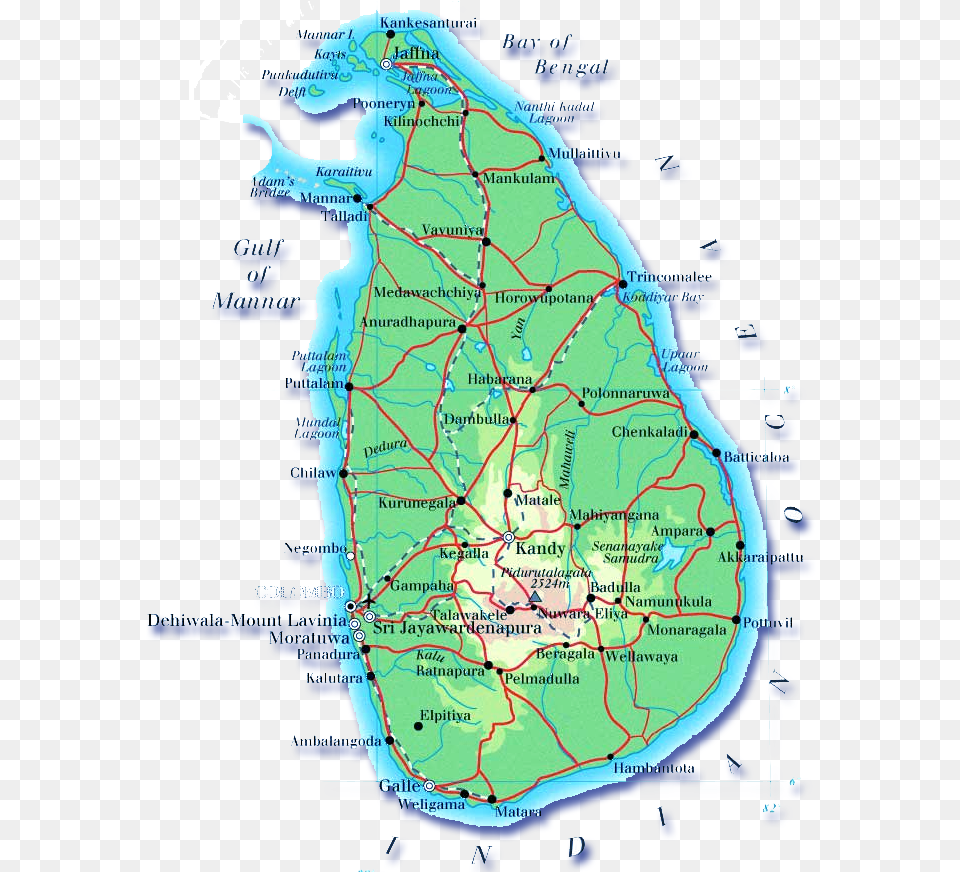 New Sri Lanka Map 2018, Water, Sea, Land, Nature Png Image