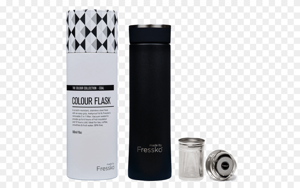 New Stainless Steel Flask Coal 500ml Water Bottle Tea Infuser, Tin, Cosmetics, Perfume, Can Free Png Download
