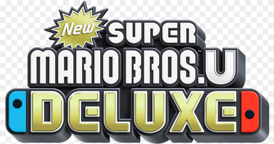 New Super Mario Bros U Deluxe Logo, Scoreboard, Text Png