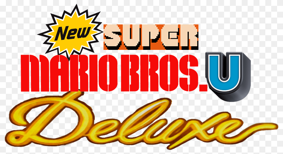 New Super Mario Bros U Deluxe Logo But Each Word Is, Dynamite, Weapon, Text Png