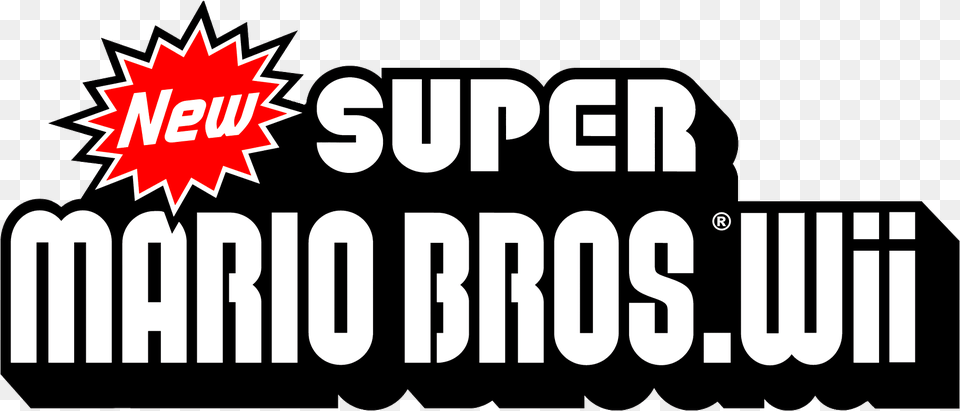 New Super Mario Bros Wii Logo, Sticker, Dynamite, Weapon, Text Png Image