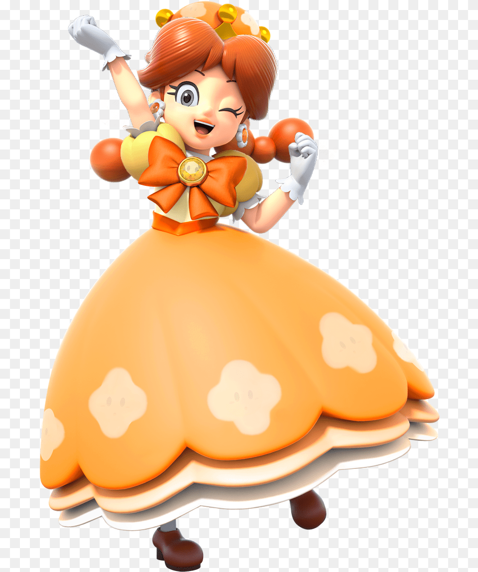 New Super Mario Bros Wii U Toad Princess Peach Orange New Super Mario Bros U Deluxe Daisy, Doll, Toy, Clothing, Face Free Png Download