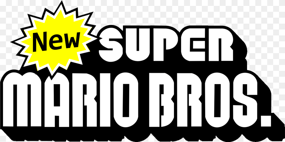 New Super Mario Logo, Sticker, Text, Dynamite, Weapon Free Png Download