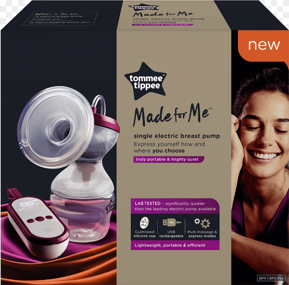 New Tommee Tippee Electric Breast Pump, Advertisement, Adult, Poster, Person Free Png Download