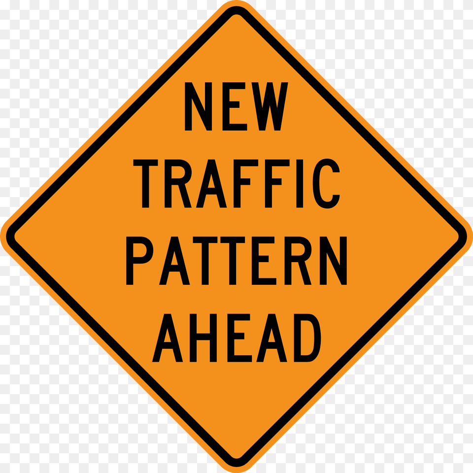 New Traffic Pattern Ahead Clipart, Sign, Symbol, Road Sign Png Image