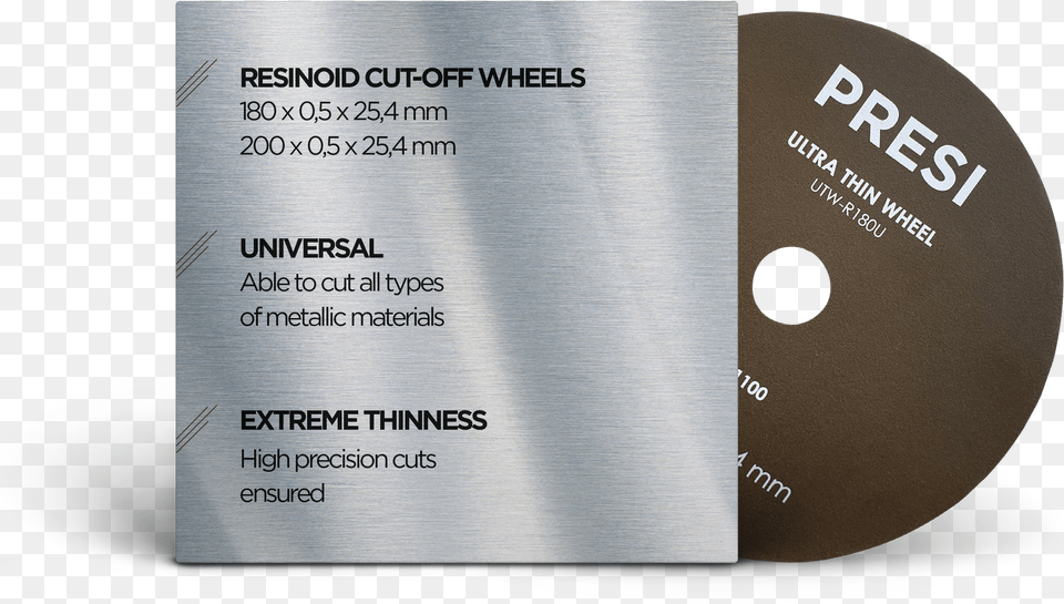 New Ultra Thin Resinoid Cutoff Wheels Presi Cd, Text, Paper, Disk, Dvd Free Png