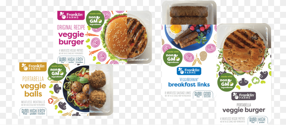 New Updated Image Franklin Farms Veggie Balls, Food, Lunch, Meal, Burger Png