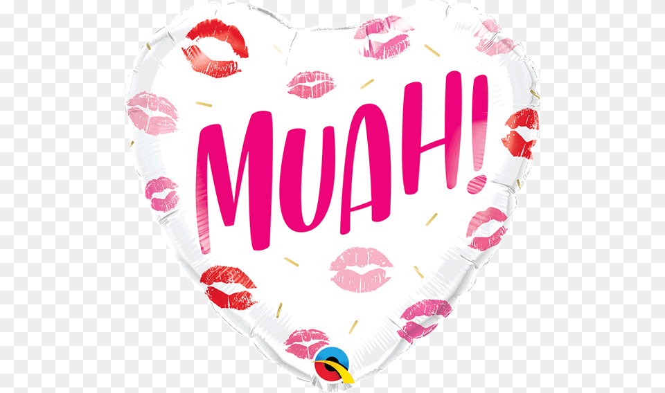 New Valentine S Muah Kiss Qualatex, Balloon, Person, Heart, Cake Png Image