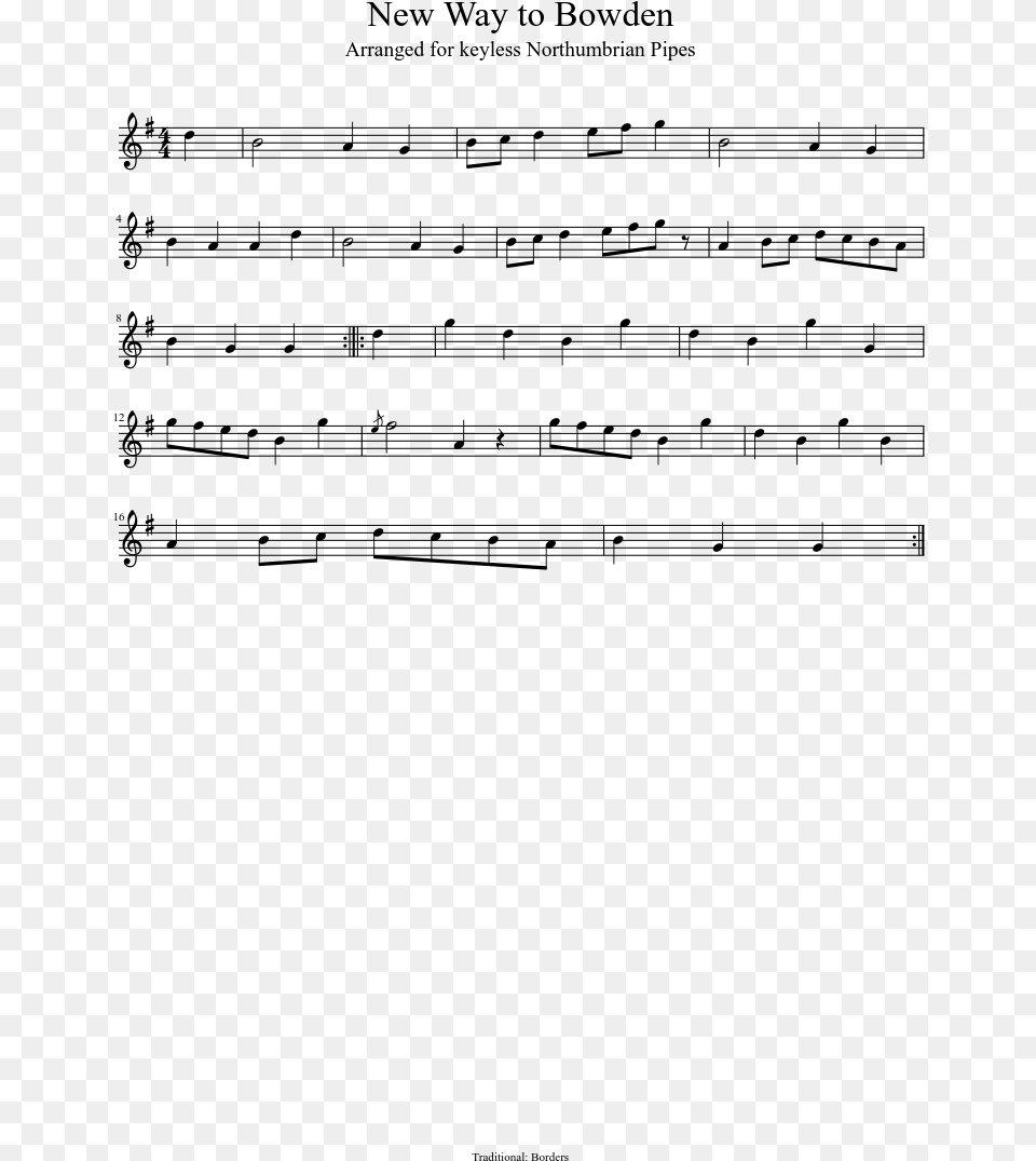 New Way To Bowden Sheet Music 1 Of 1 Pages Sheet Music, Gray Png