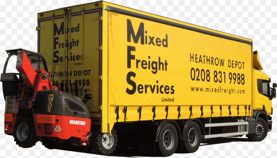 New Website26tlorrymountedforklift Mixed Freight Services Trailer Truck, Transportation, Vehicle, Moving Van, Van Free Png Download