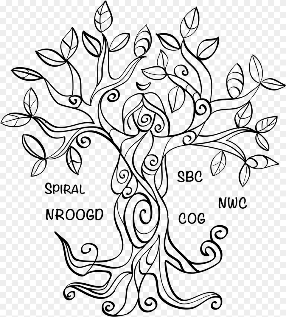 New Wiccan Church Line Art, Gray Free Png