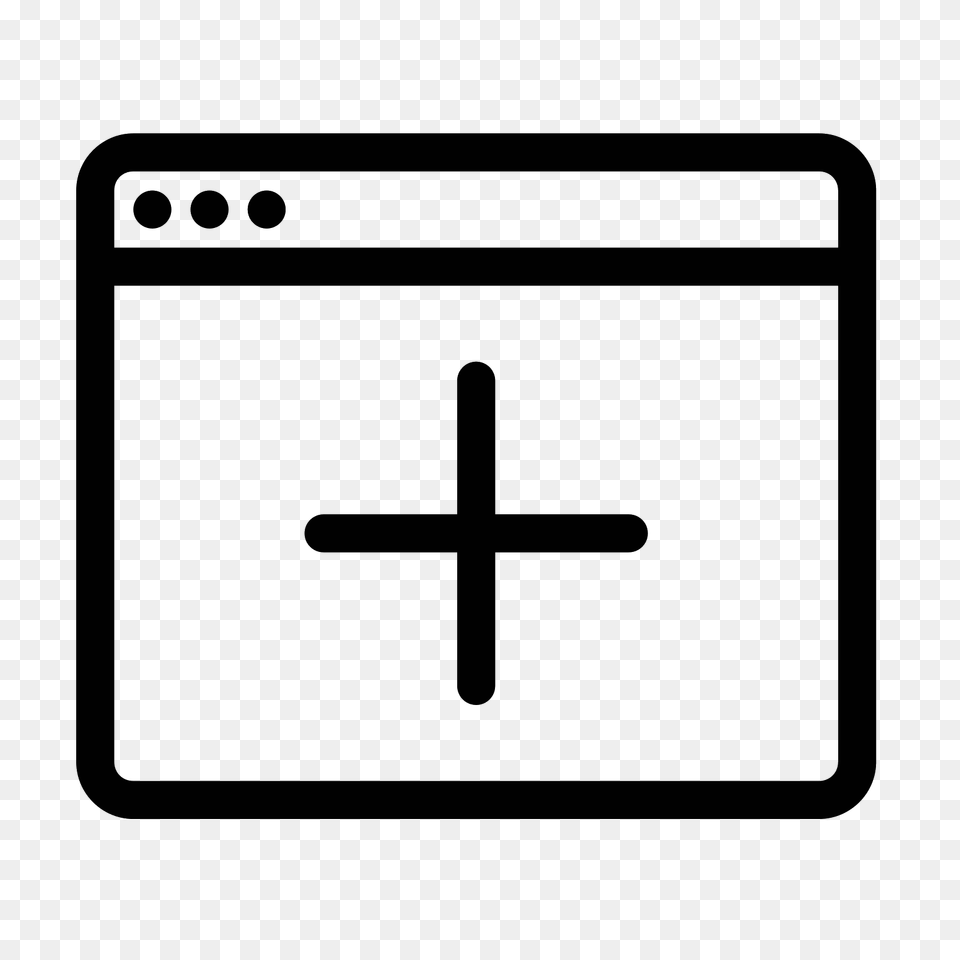 New Window Icon, Gray Png