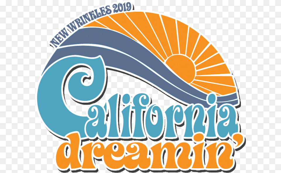 New Wrinkles 2019 Presents California Dreamin Graphic Design, Clothing, Hat, Swimwear, Cap Png Image