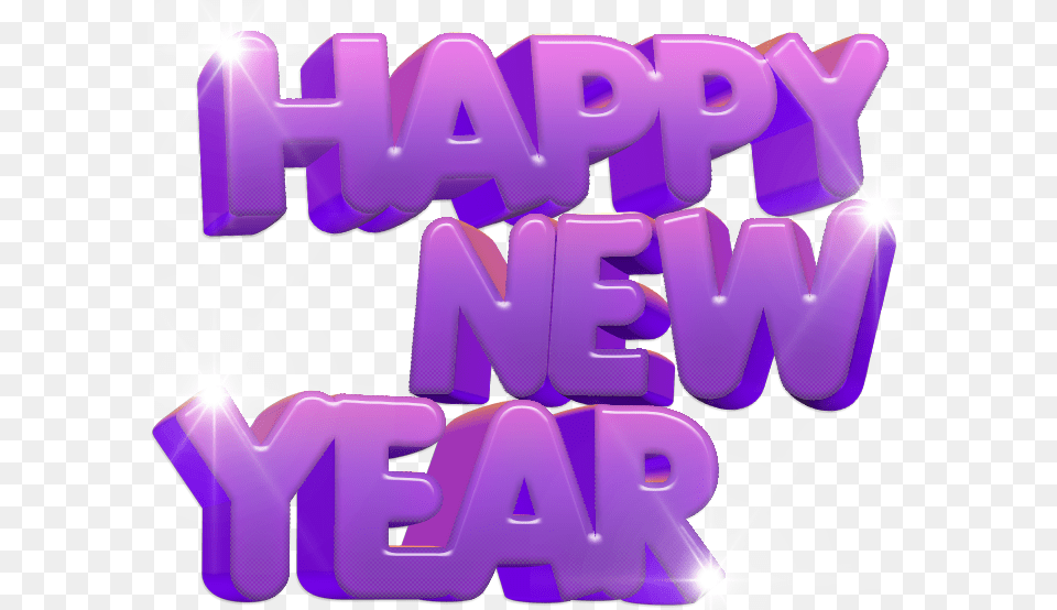New Year, Purple, Art, Graphics, Text Free Png Download