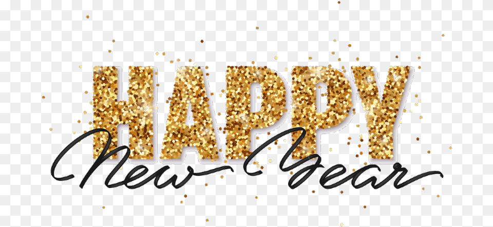 New Year, Text, Gold Free Png Download