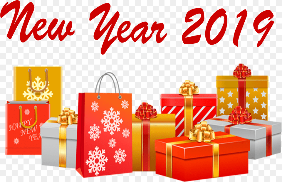 New Year 2019 Background, Gift, Accessories, Bag, Handbag Png Image