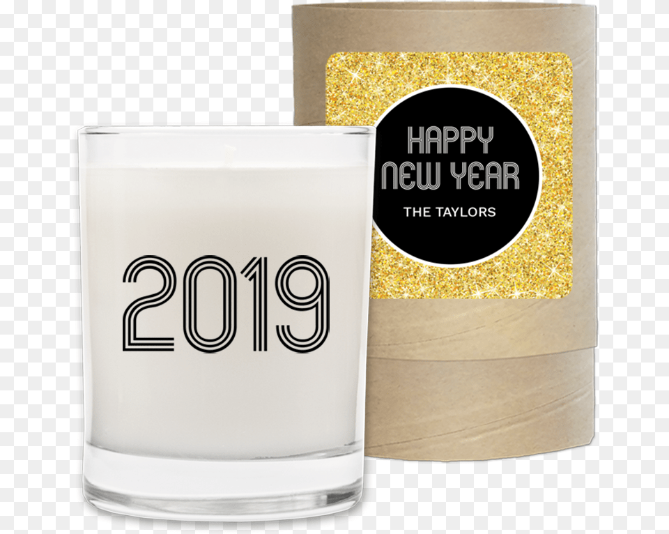 New Year 2019 Personalized Candle Pint Glass Png