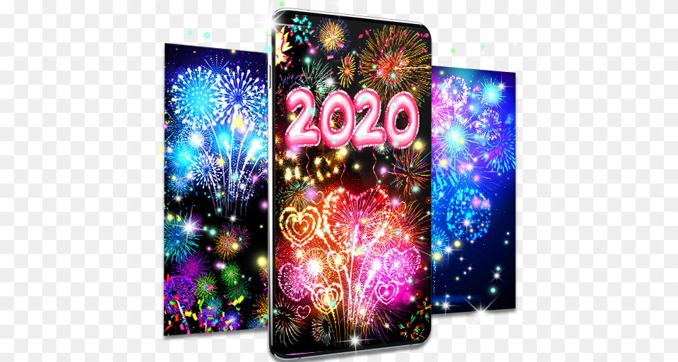 New Year 2020 Live Wallpaper Hd 2020 New Year Live, Art, Fireworks, Graphics, Lighting Png Image