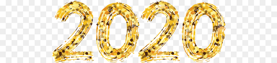New Year 2020 Yellow Body Jewelry Font 2020 In Fireworks, Number, Symbol, Text, Gold Png