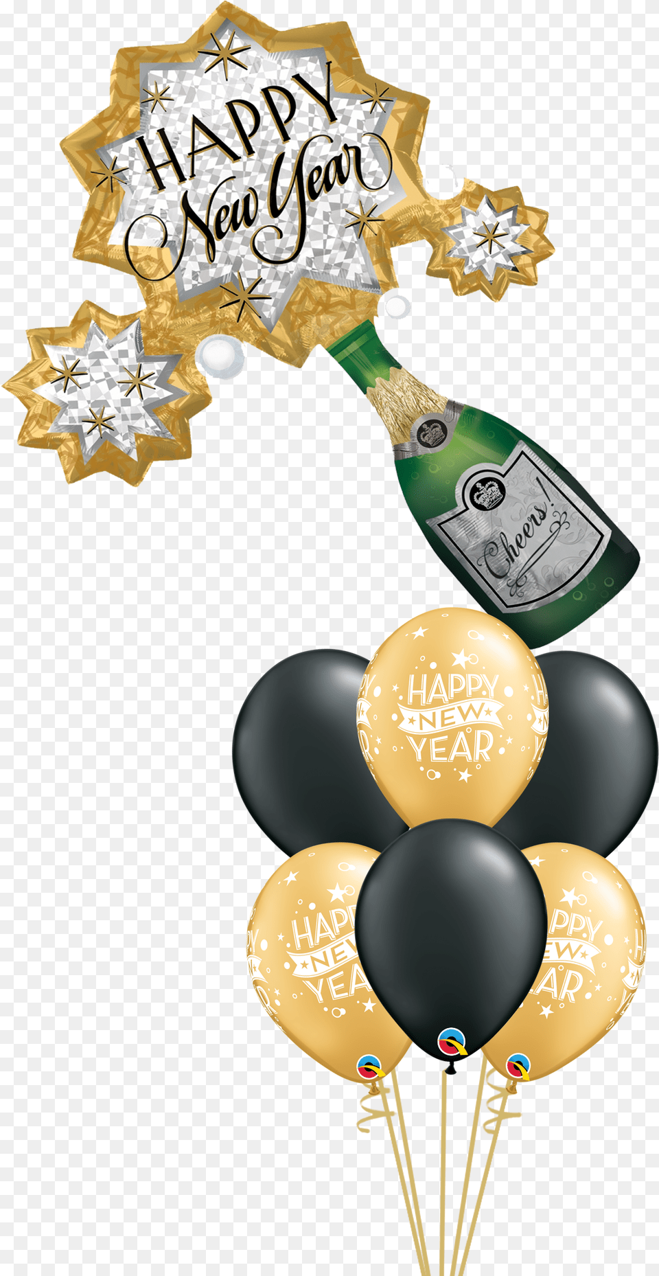 New Year, Balloon, Alcohol, Beverage, Liquor Png