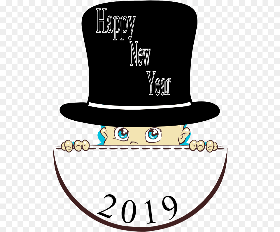 New Year Baby 2019 U2013 Enkeu0027s Ink Years Hat Transparent, Face, Head, Person Png