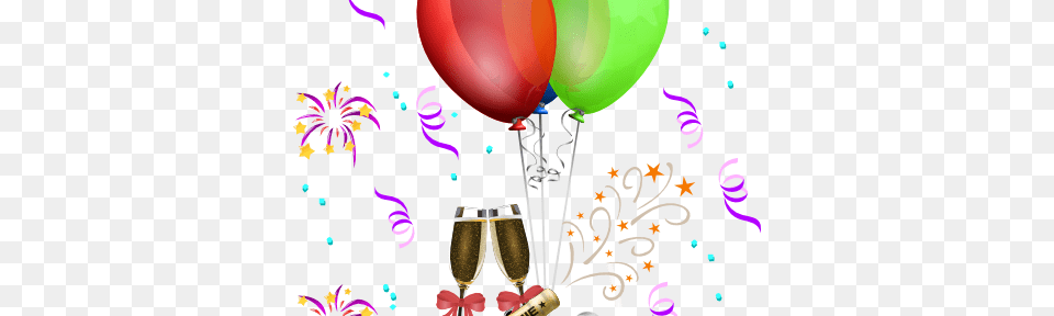 New Year Celebration Happy Birthday Decoration, Balloon, Glass, Baby, Person Free Transparent Png