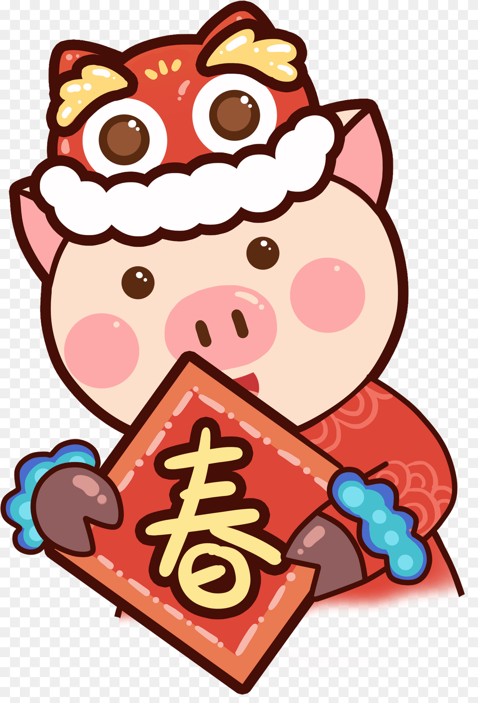 New Year Chinese New Year Sticker Line, Dynamite, Weapon, Cream, Dessert Free Transparent Png